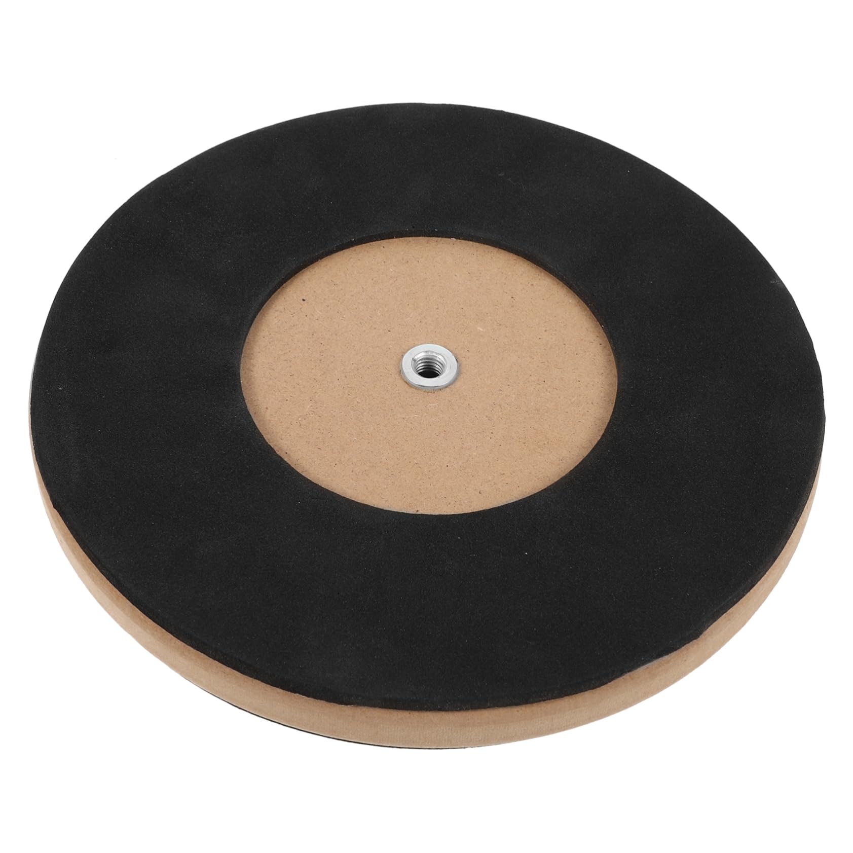 Pad de Práctica de Batería Negro de Madera y Goma para Percusión | Efecto de Amortiguación Ajustable, Accesorio para Ensayo, Acabado en Negro, Formato Compacto