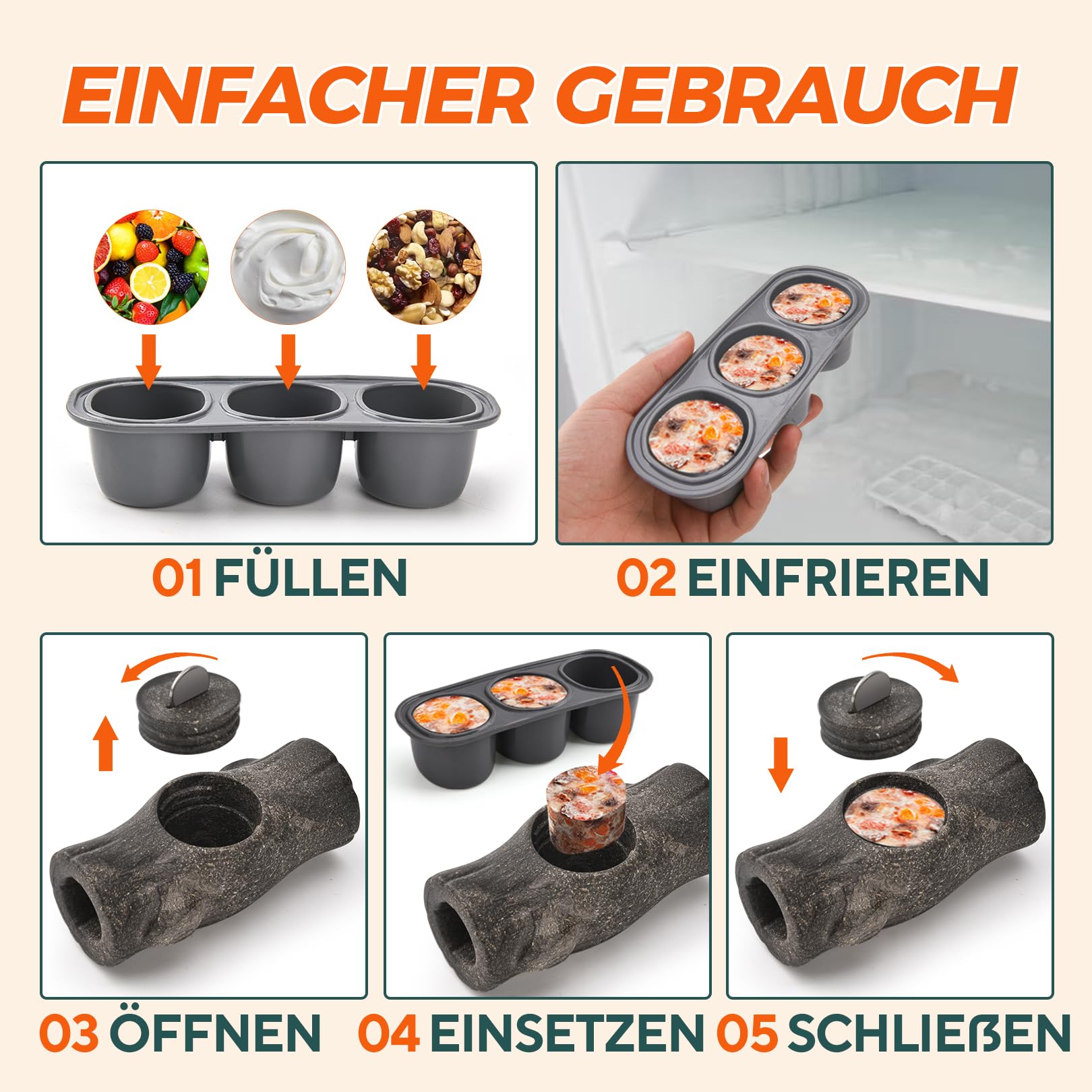 AUSCAT Freezebone Hundespielzeug – Interaktiver Kauspaß Zum Befüllen & Einfrieren, Robust & Sicher Für Aggressive Kauer