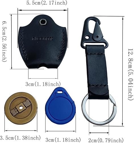 Miniatura 2 de Handmade Leather car Key Sleeve for Broken Key car Key Cover for Men and Women (Black)