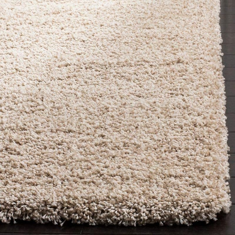 Image of TRANQUIL Polyester Fluffy Fur Rug Shaggy Modern Carpet for Living Room, Bedroom, Guest Room, Kids Room (1.5x4 Feet, Beige)
