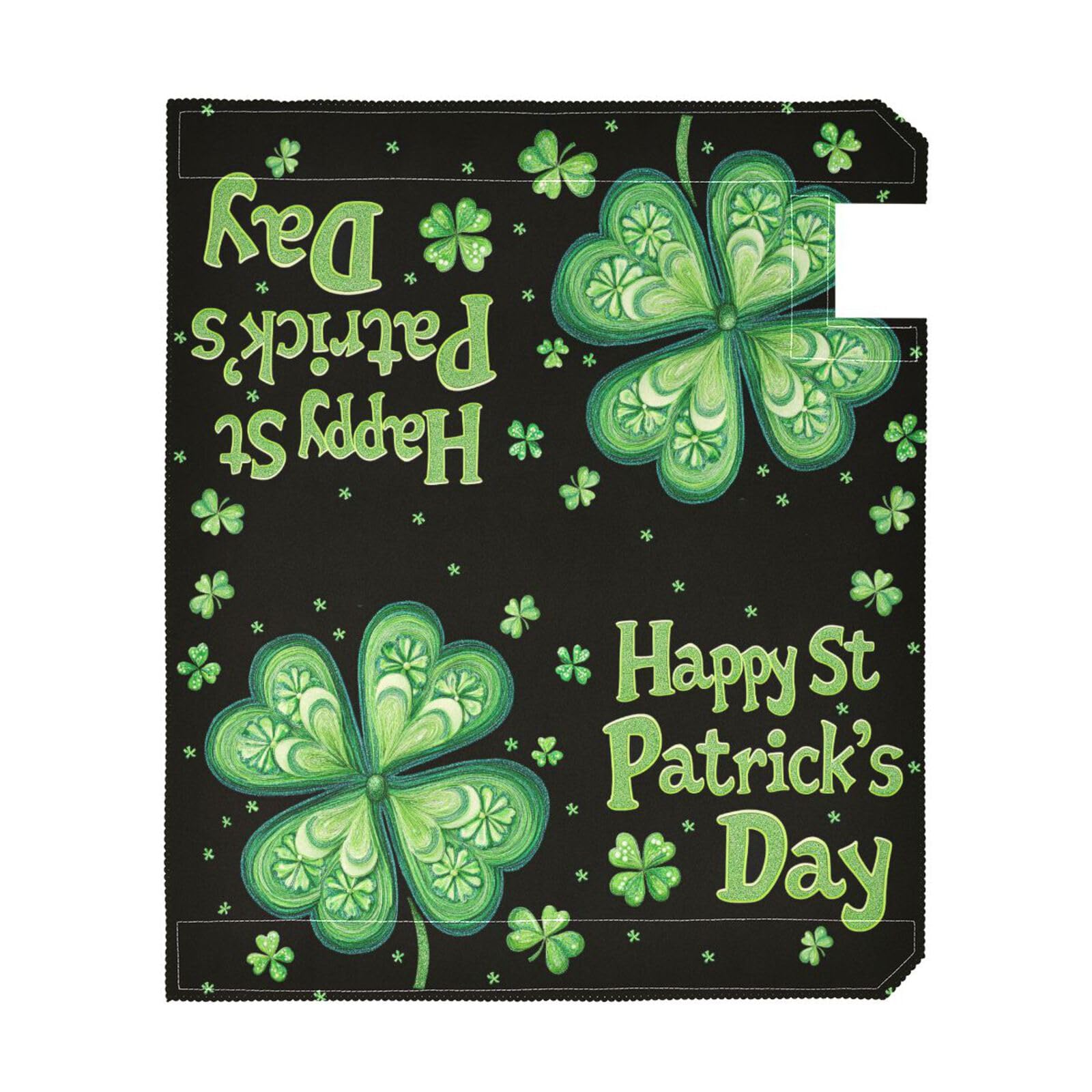 Happy Patrick's Day Shamrocks Mailbox Cover Magnetic Standard Size Elf Hat Green Clover Rainbow Coin Letter Post Box Cover Wrap Decoration Welcome Home Garden Outdoor 21
