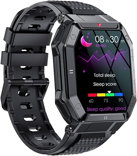 Miniatura 2 de for Samsung Galaxy Z Flip5 Military Smart Watch for Men (Answer/Make Call), 1.85in HD Tactical Sports Rugged Smartwatch, Fitness Tracker Watch with