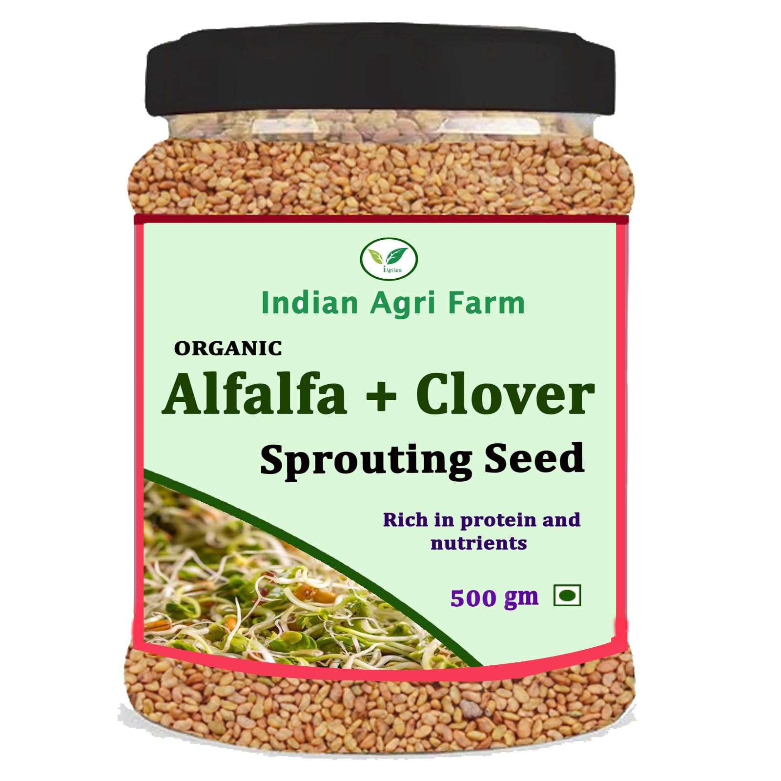 Iagrifarm Seeds for Sprouting - 250g each/Combo Pack of Alfalfa, Clover seeds (B0CVQNMR6H) Amazon Price History, Amazon Price Tracker