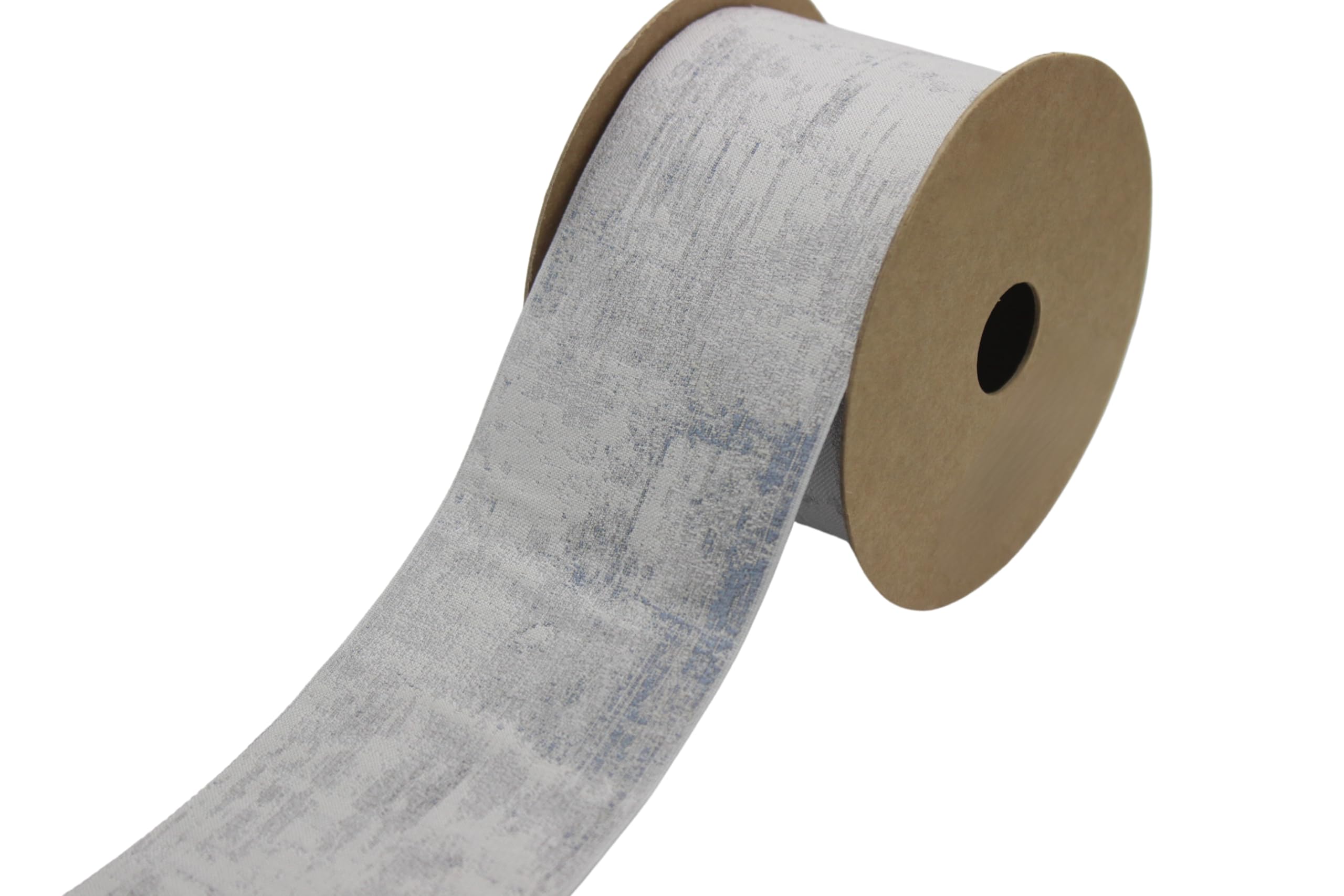 Ruban jacquard brodé mosaïque grise de 3,8m pour rideaux et draperies