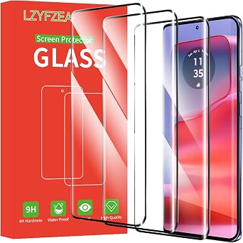 3-Pack Screen Protector for Motorola Moto Edge 50 Pro, 3D Curved Edge, High Transparent 9H Hardness, Anti-Scratch, Bubble-Free Installation