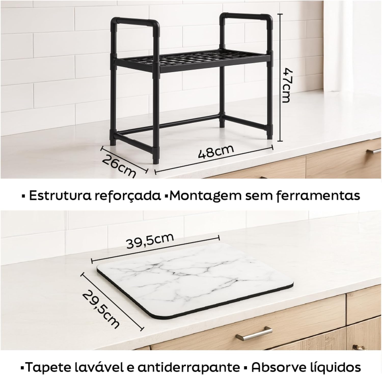 Image showing the absorbent mat used for food preparation with fruits and nuts
