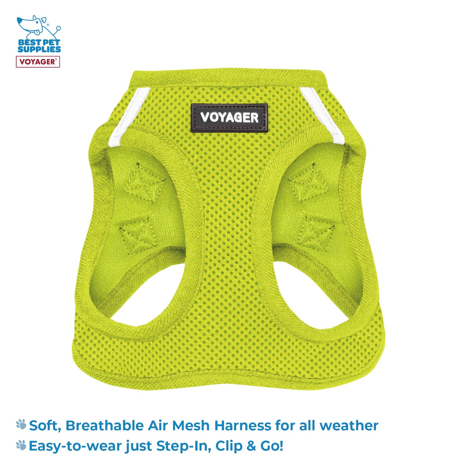 Voyager Step-in Air All Weather Mesh Harness and Reflective Dog 5 ft Leash Combo with Neoprene Handle - Image 2