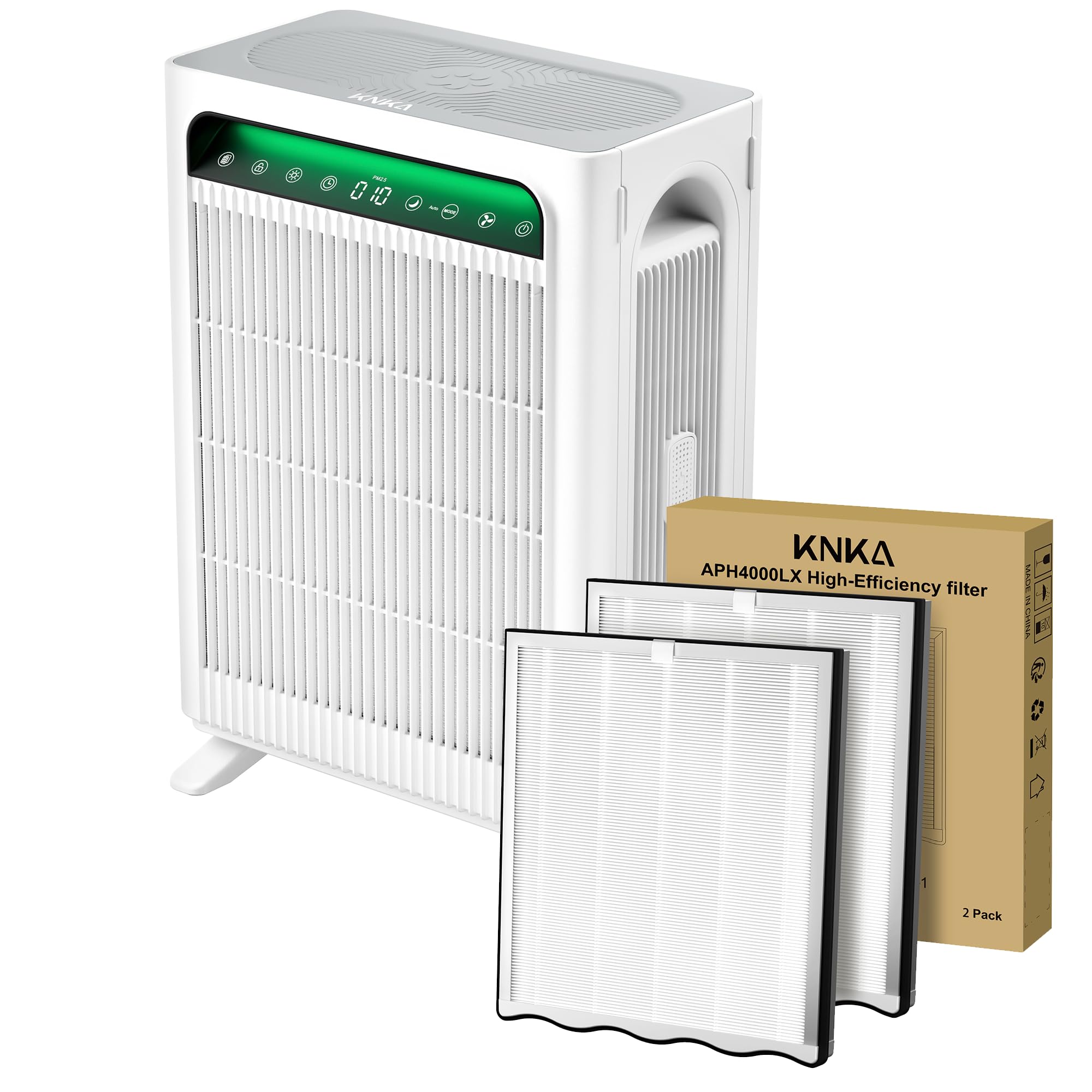 KNKA APH4000 Purificatore d'Aria e Filtri di Ricambio (2 Pezzi) Bundle