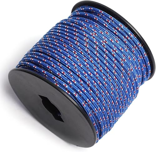 Miniatura 9 de Cuerda de nailon trenzada sólida de 18 pulgadas (0.118 in) de 164 pies, 5 soportes, cuerda delgada para manualidades, multiusos, resistente a los