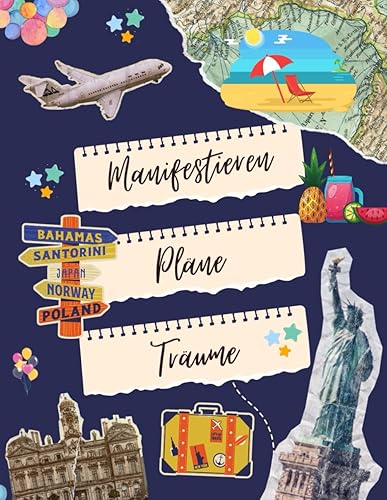 Manifestieren Notizbuch: Manifestationen, Pläne, Träume – Manifestations-Notizbuch für das ganze Jahr. Notizbuch - Tagebuch - Journal