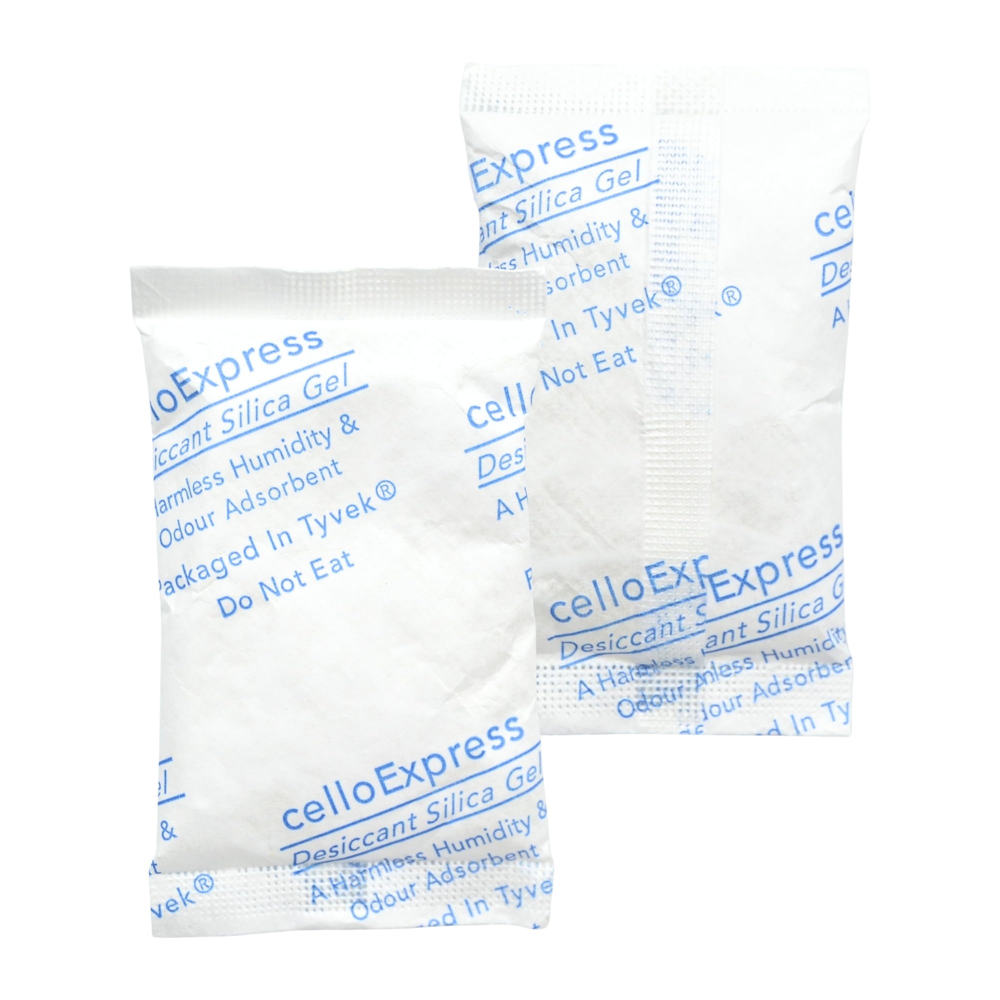 celloexpress 10g Silica Gel Pouches - Pack of 5 - Total Gel Weight 50g - Silica Gel in Tyvek Fabric Sachets (10g, 5)
