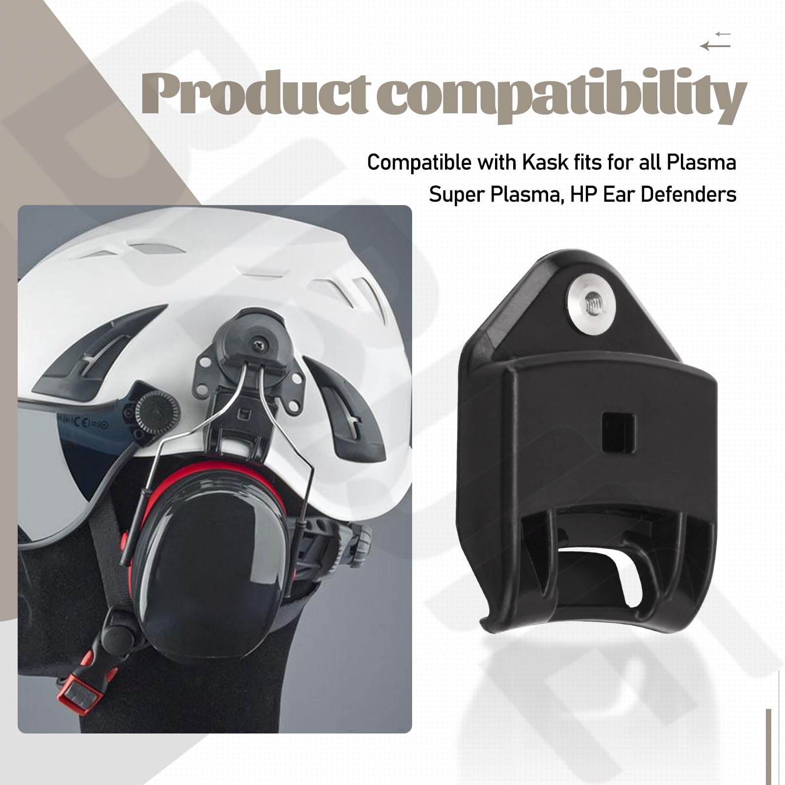 Paquete de 2 adaptadores de orejeras WAC0003 compatibles con Kask para todos los protectores auditivos Plasma, Super Plasma, HP