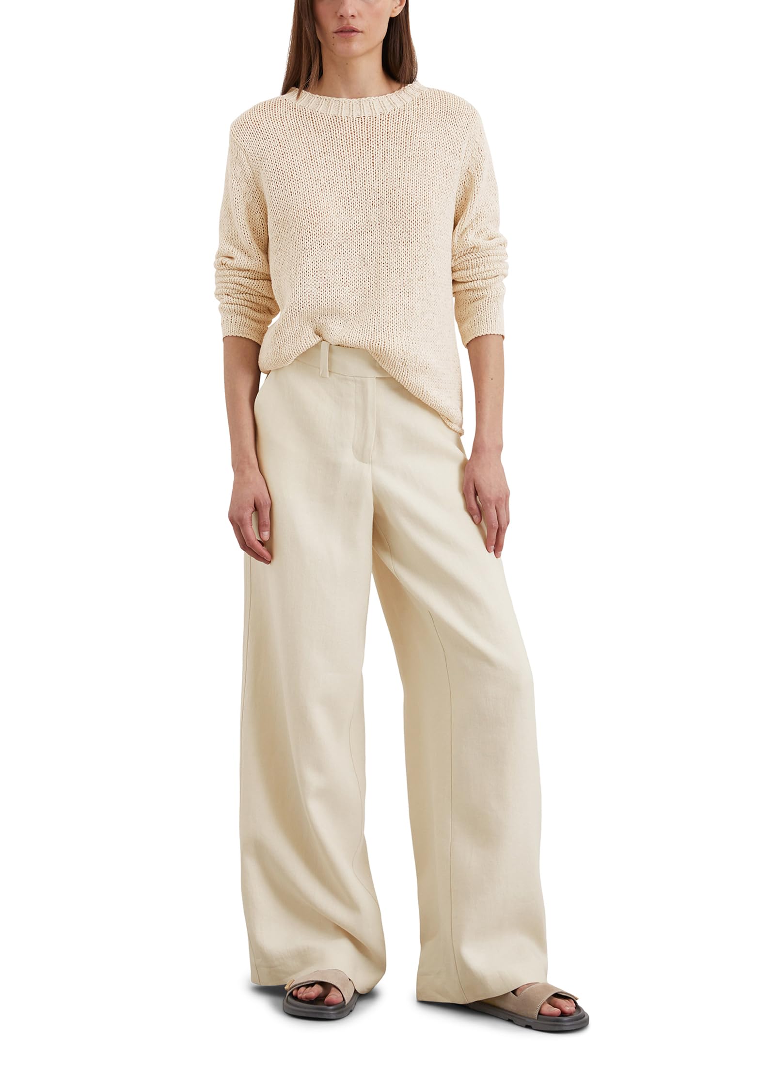 Marc OߴPolo Donna Pantalone da Completo Elegante Wide Fit