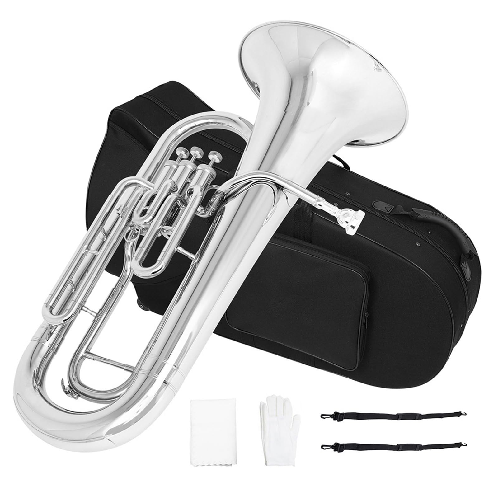 Eufonium Mosiądzu Profesjonalne Trzyprzyciskowe Instrumenty Muzyczne Z Mosiądzu Euphonium Bb Tone Początkujący Dorośli Ćwiczą Grę