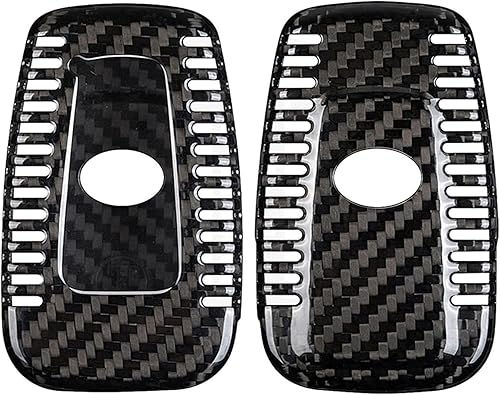 Miniatura 5 de Funda para llavero de fibra de carbono genuina para Toyota 86 GT86 Avalon C-HR Camry Corolla Highlander Land Cruiser Prado Prius RAV4 2016-2023