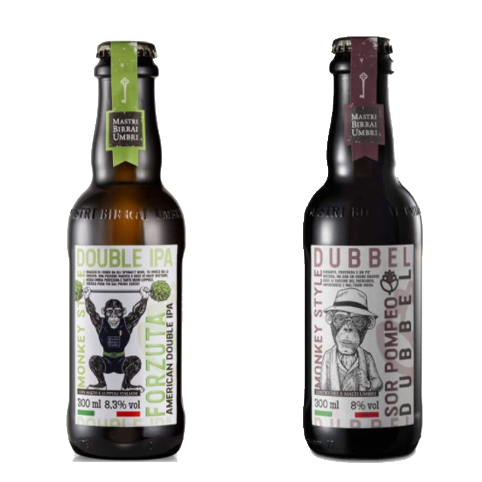 Mastri Birrai Umbri - Monkey Social Beer Box - Un box speciale con ben 11 birre della nostra linea Monkey (+ 2 bicchieri Mastri Birrai Umbri e un cavatappi esclusivo)