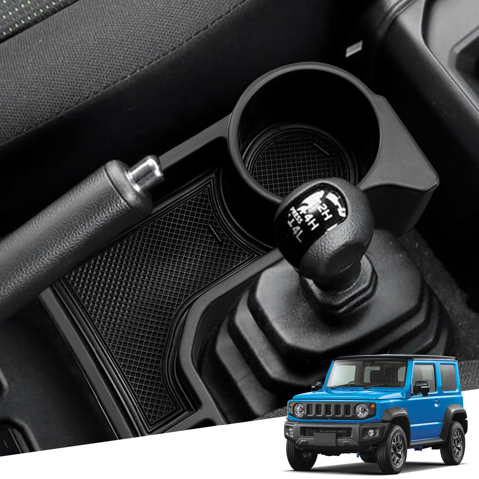 YEE PIN Kompatybilny z Suzuki Jimny 2018-2025 (AT) Organizer na konsolę środkową, pudełko do przechowywania, 3D-Scan oryginału dla JB64 JB74 Akcesoria do organizera na podłokietnik.