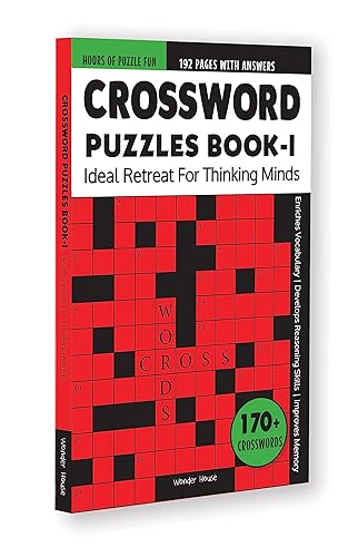Crossword Puzzles Book 1 - 170+ Engaging Crossword Puzzles | 2000+ Words Vocabulary for Building | Puzzles with Answer Sheets |Boosts Cognitive Skills | Easy-To-Read Format | Clear Markings | Bold Text in English