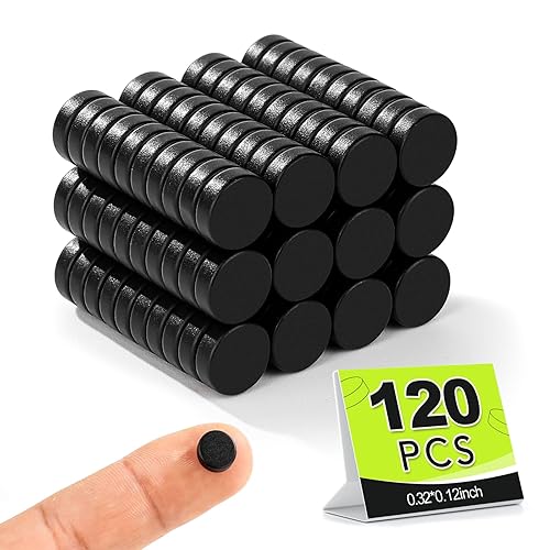 Miniatura 12 de Imanes pequeños, paquete de 150 imanes para nevera de 10x1mm, imanes de tierras raras de neodimio para manualidades, pizarra, gabinete de cocina