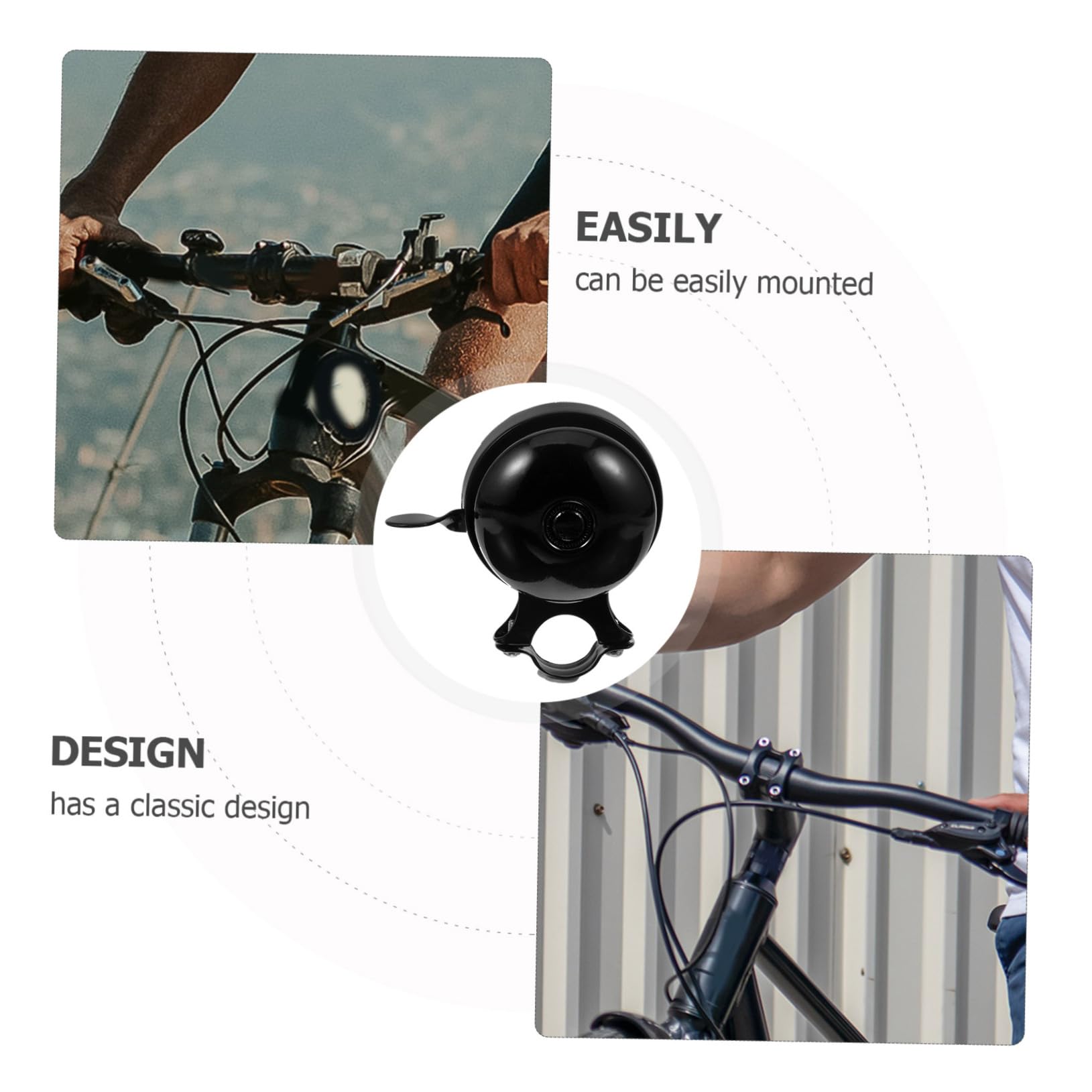 Milisten 4 Stück Retro Fahrradklingel Praktische und Laute Klingel für Fahrräder Vielseitig Einsetzbar zur Diebstahlsicherung für Unterwegs