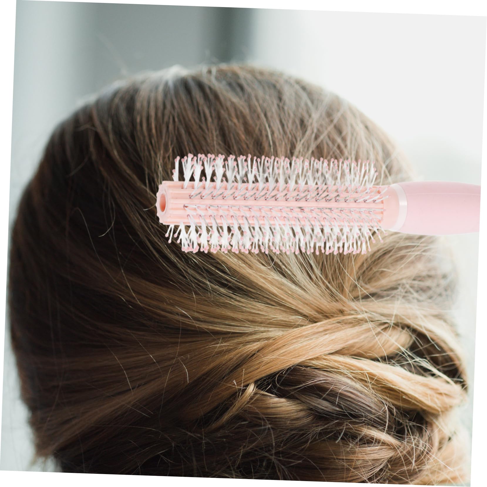 5 Piezas Mini Peine Rizador Cepillo Para Secar Cepillo Para Peinar El Cabello De Rodillo Rodante Para El Pelo Rizado Peine De Rodillos Silicona Rosa Didiseaon