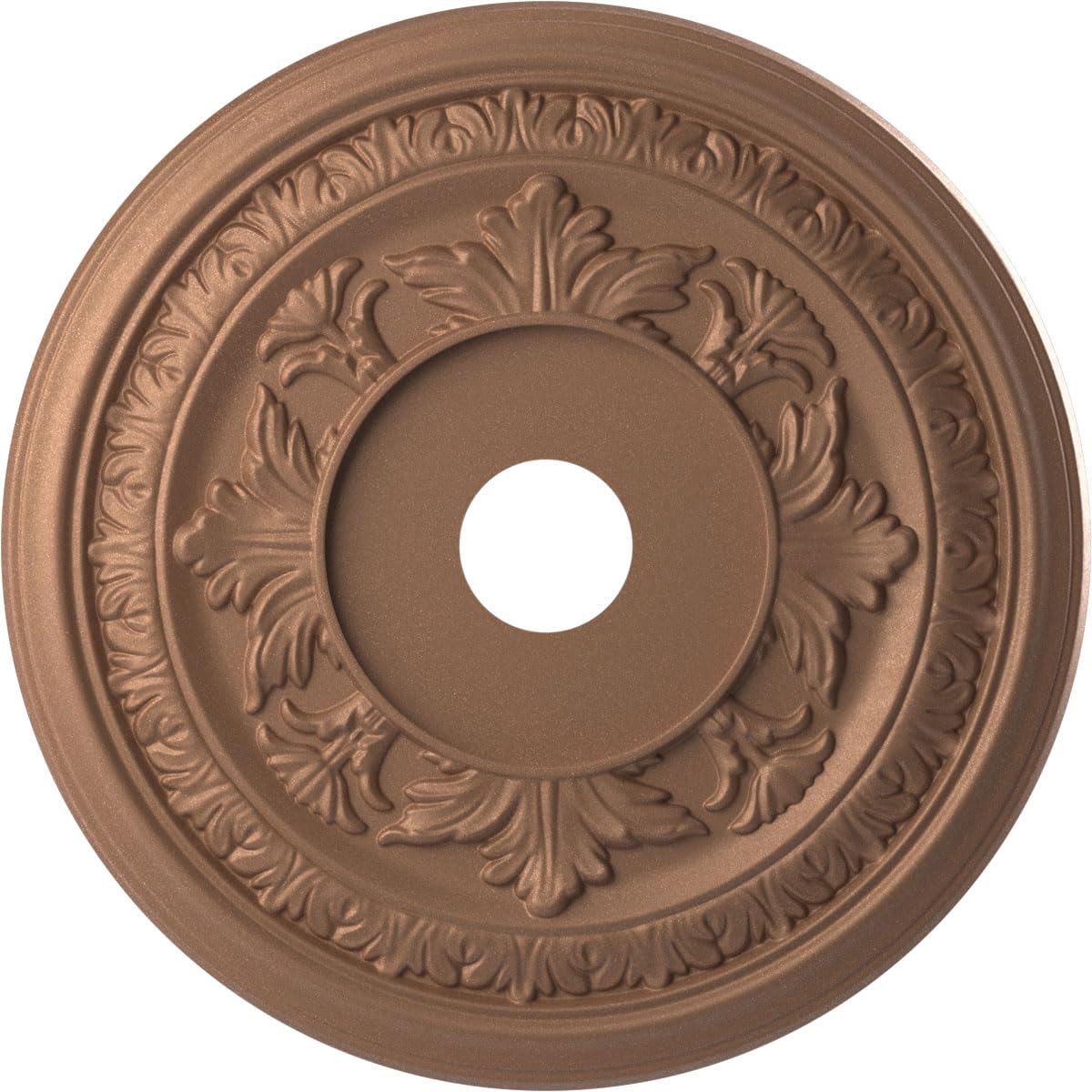 Ekena Millwork 22"OD x 3 1/2"ID x 1"P Baltimore Thermoformed PVC Ceiling Medallion (Fits Canopies up to 7 3/4"), Aged Copper