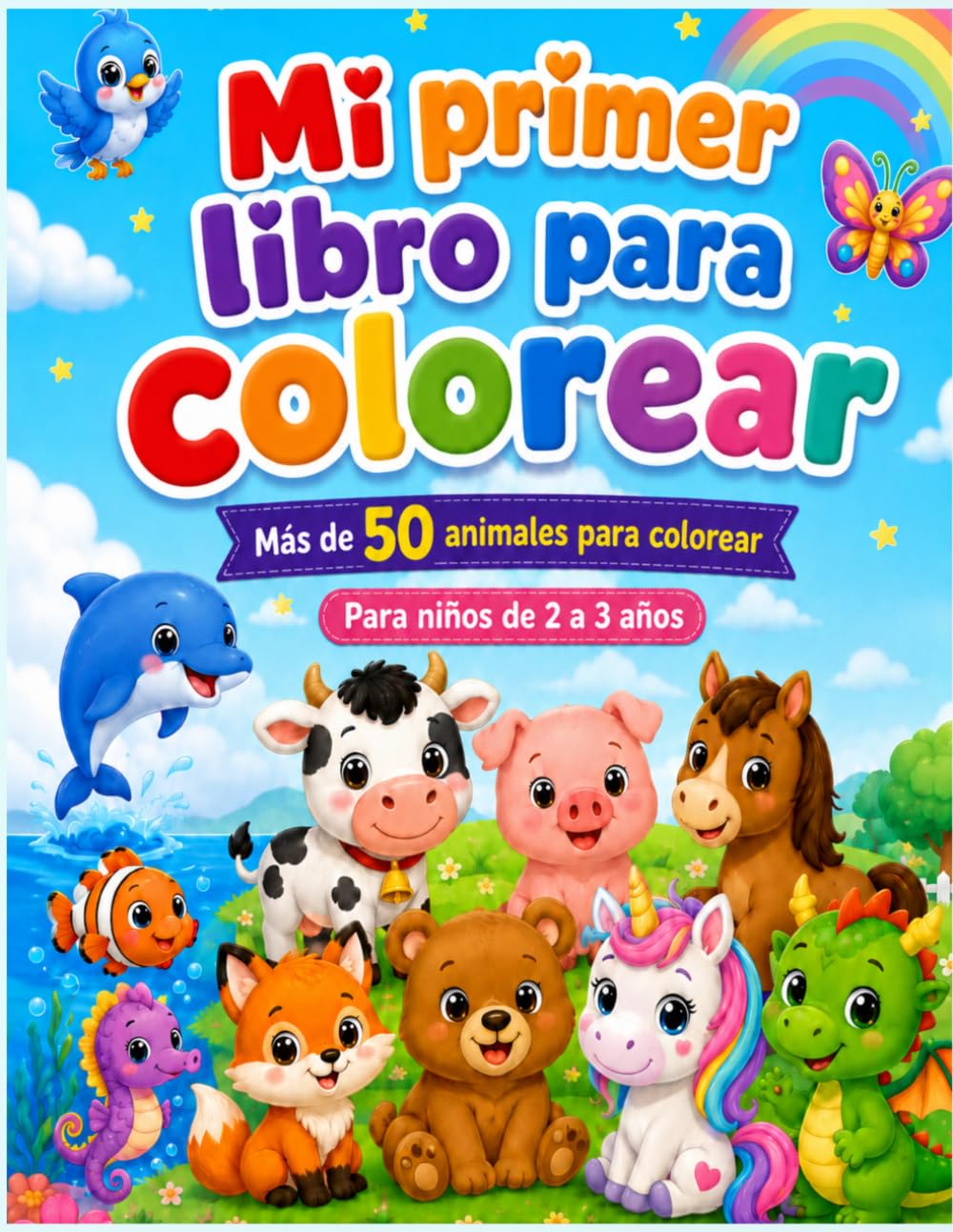 Mi primer libro para colorear: más de 50 animales para colorear