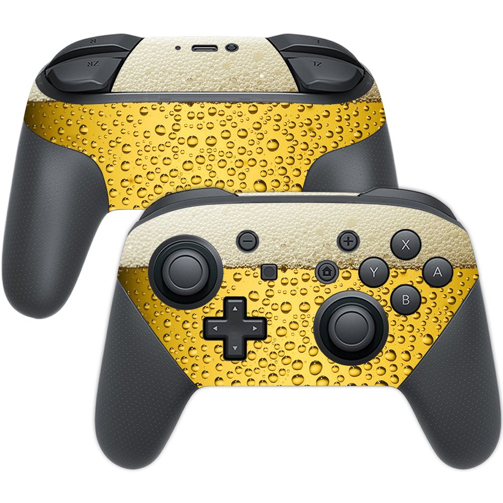 MightySkins Skin Compatible With Nintendo Switch Pro Controller - Beer Buzz | Protective, Durable, and Unique Vinyl Decal wrap cover | Easy To Apply, Remove, and Change Styles | Made in the USA