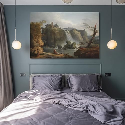 Miniatura 8 de Hubert Robert - The Falls of Tivoli, 1768 Canvas Art Poster and Wall Art Picture Print Modern Family Bedroom Decor Posters 16x24inch(40x60cm)