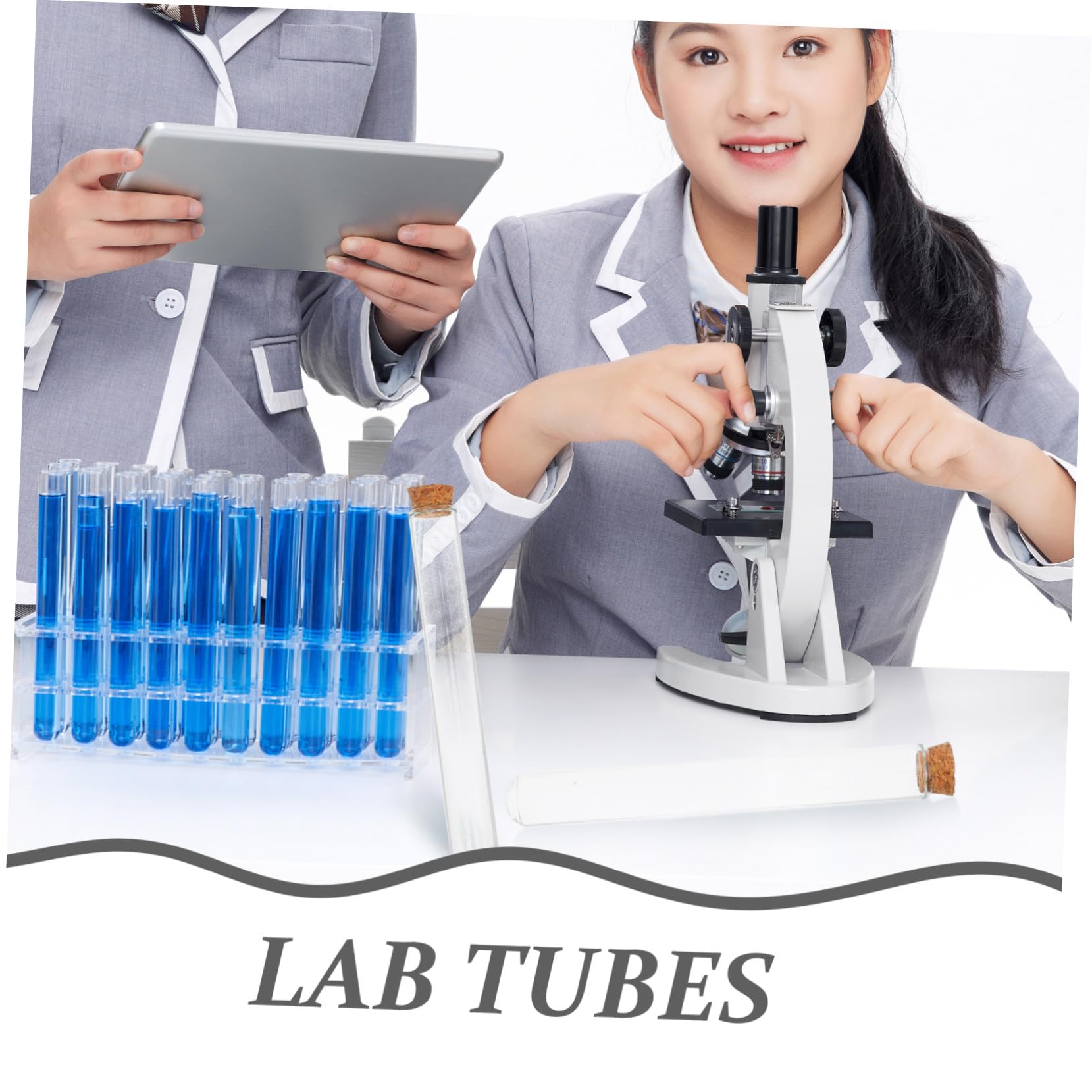 Alipis 20 pezzi Provette in Vetro con Tappo in Sughero Capacità Fondo Rotondo per Campioni da Laboratorio Resistenti Temperature Alte e Corrosione per Piante e Esperimenti Scientifici
