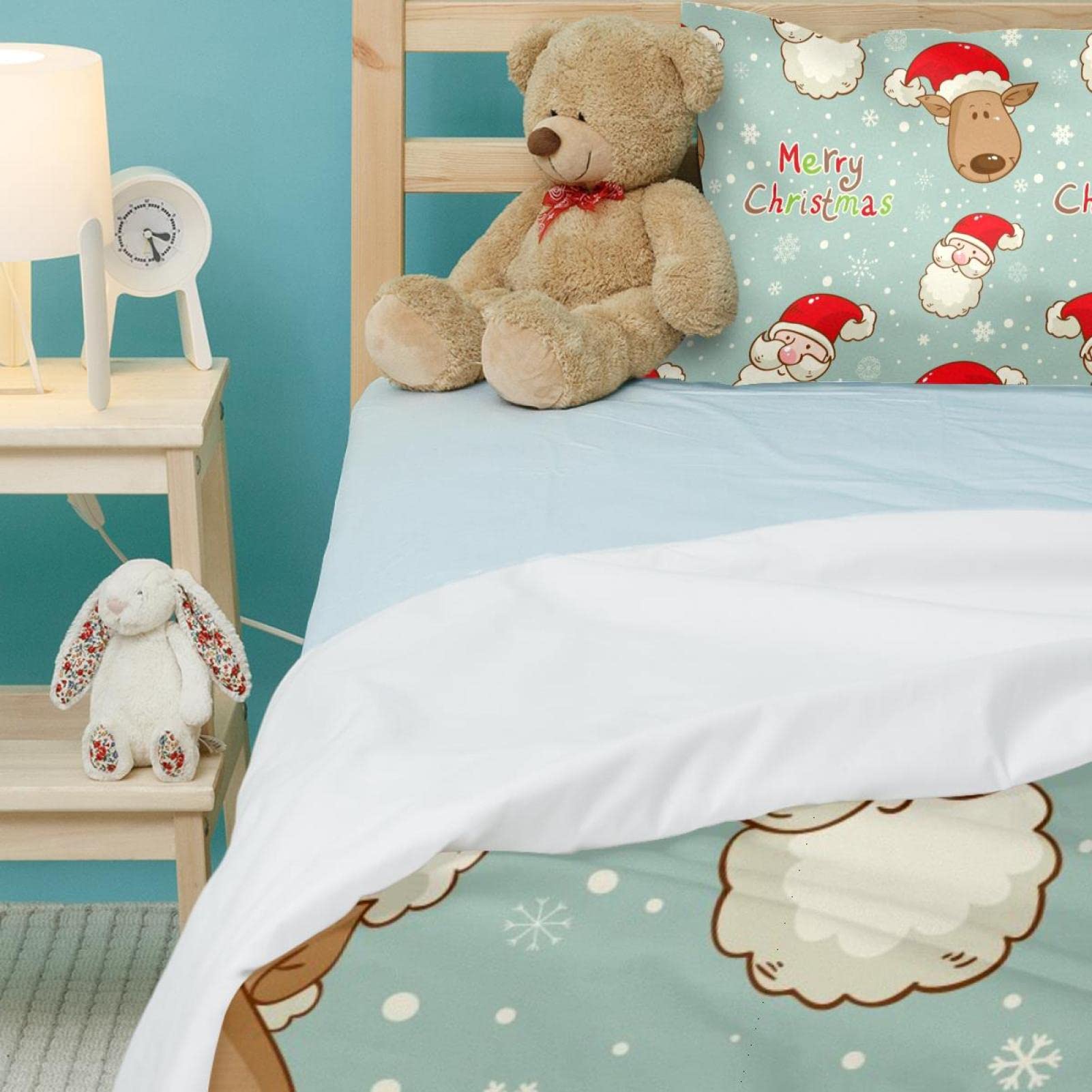 Davulos Set Biancheria Letto Singolo Con Copripiumino Reversibile Ultrasuoni, Microfibra Morbida, Motivo Geometrico, 1 Piumino 173x224 Cm + 1 Federa 51x66 Cm - 3