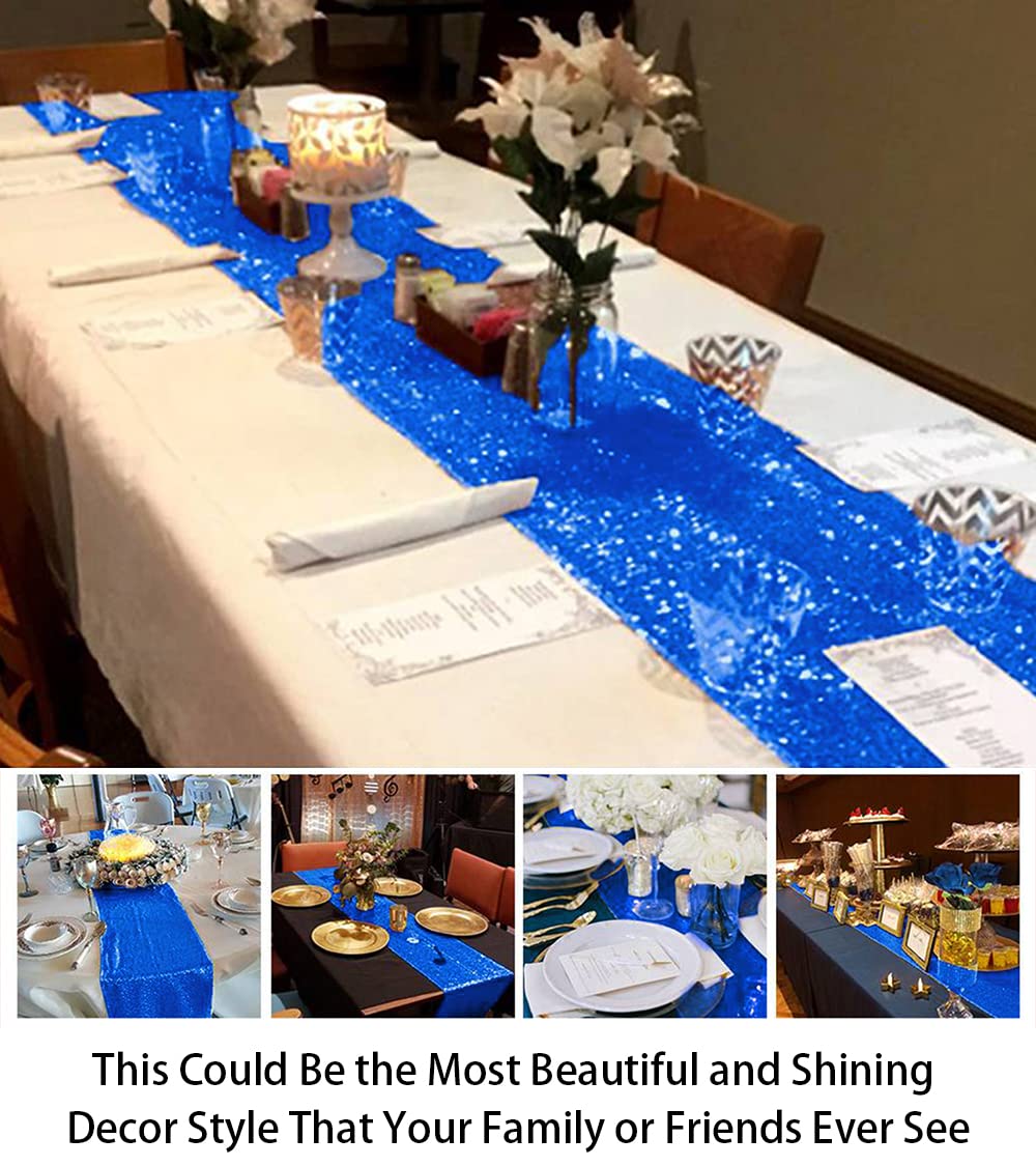 Kit Decorativo Per Sedie E Tavolo Con 48 Fiocchi Elasticizzati E 6 Runner Glitterati Dorati, Per Matrimoni, Compleanni E Feste