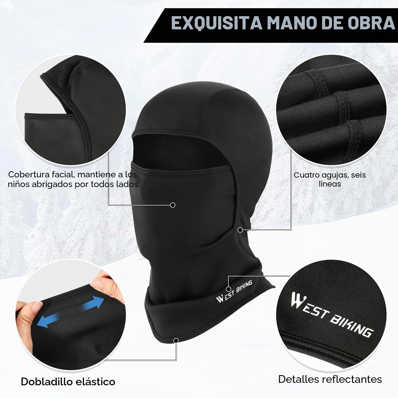 Pasamontañas Térmico Niños 4-12 Años, Invierno Multifunción Prueba de Viento Forro Polar Cálido Máscara de Esquí Ciclismo Sombreros Gorro con Calentador de Cuello, Mascarilla Niños Niñas