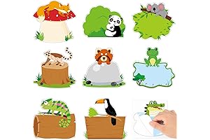 120 Pcs Jungle Animal Desk Name Tags for Classroom Decorations