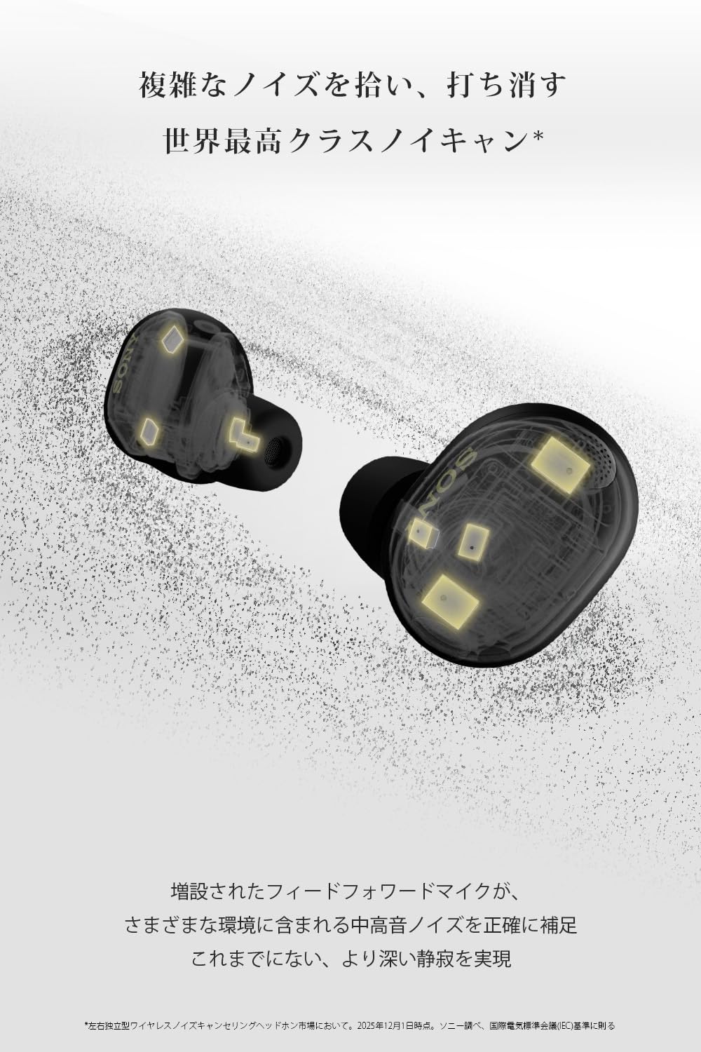 Amazon.co.jp: Sony WF-1000XM6 Black Wireless Earbuds, Bluetooth