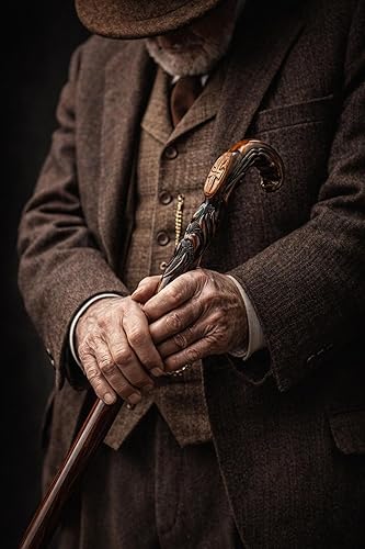 Miniatura 6 de Bastón de madera tallado a mano con cruz cristiana grabada a mano, bastón de madera tallada de primera calidad con mango ergonómico de agarre de