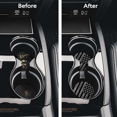 Miniatura 6 de Posavasos de automóvil para portavasos, paquete de 2 posavasos de goma universales antideslizantes para hombres, accesorios para el interior del