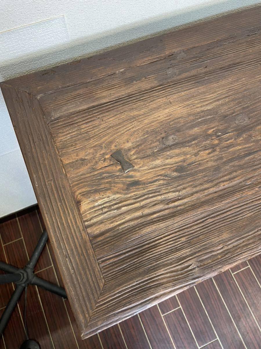 Amazon.co.jp: RICCARミシン台テーブル古材テーブルデスク足踏みミシン