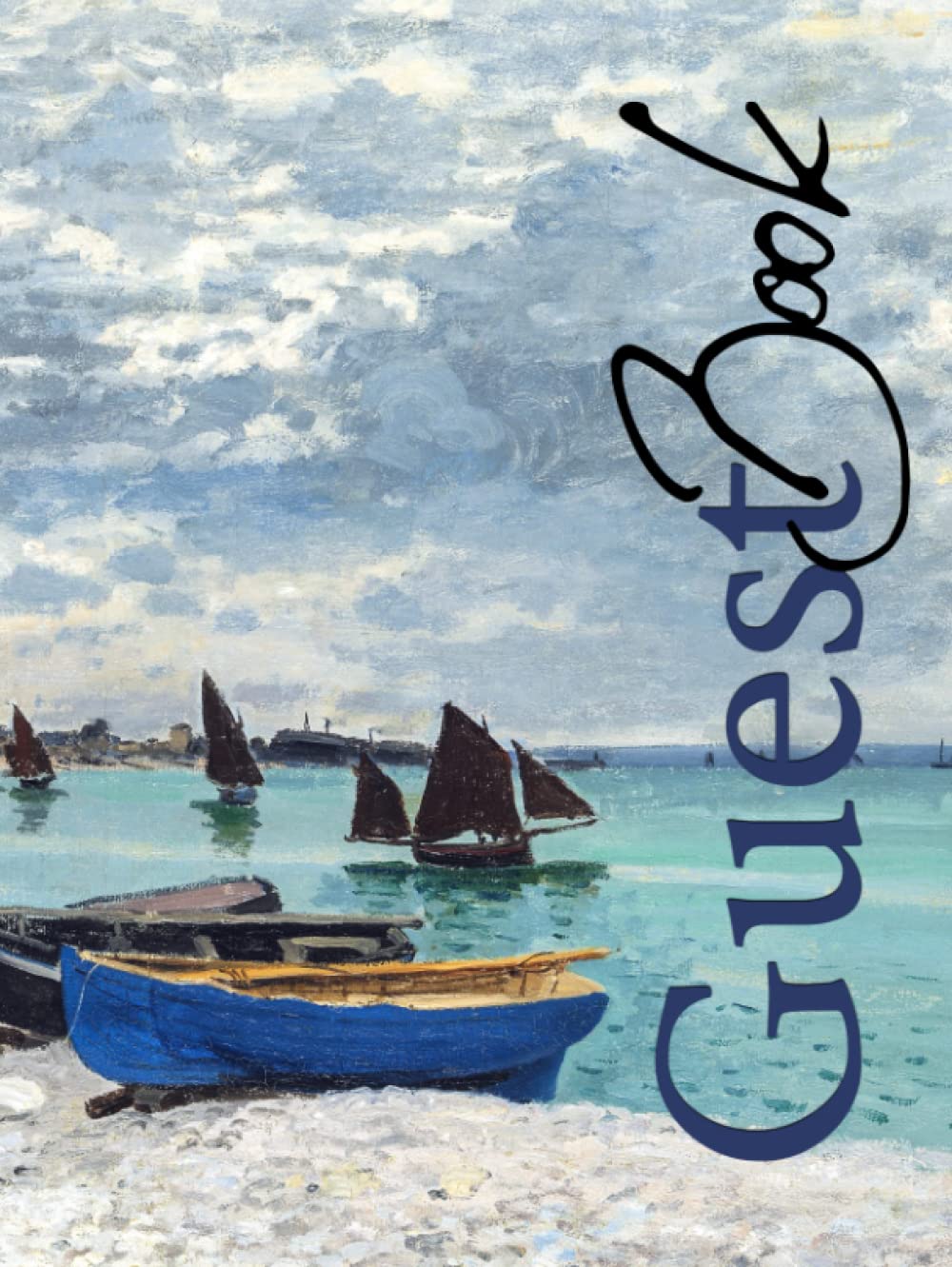 Guest Book: For Vacation Home, Coastal Beach House, Airbnb and Nautical Theme VRBO Rental Properties (Hardcover).