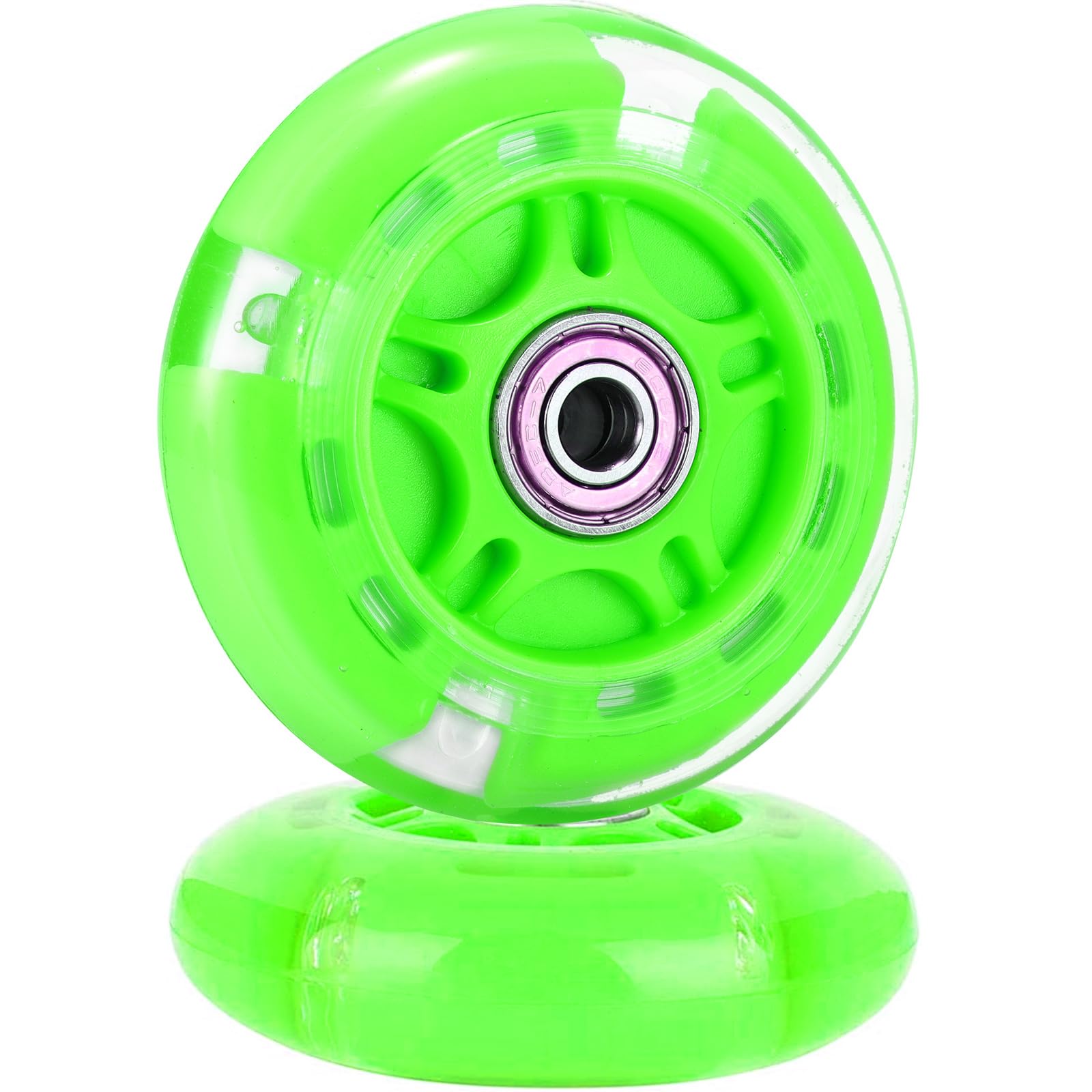 4x LED Scooter Rollen 80mm - Leuchtend Mit ABEC9 Lagern