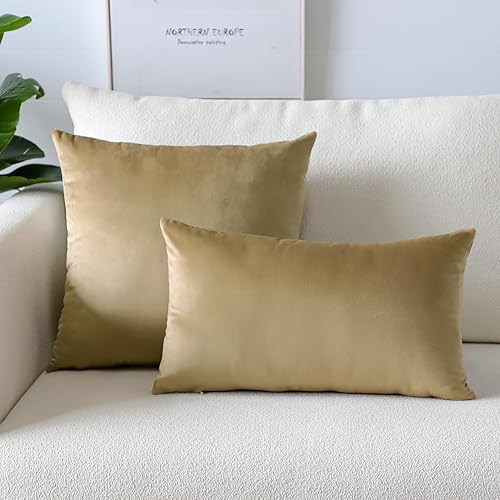 Miniatura 2 de Artscope Fundas de almohada de terciopelo de lujo súper suaves, decorativas, rectangulares, fundas de cojín para sofá, dormitorio, decoración de