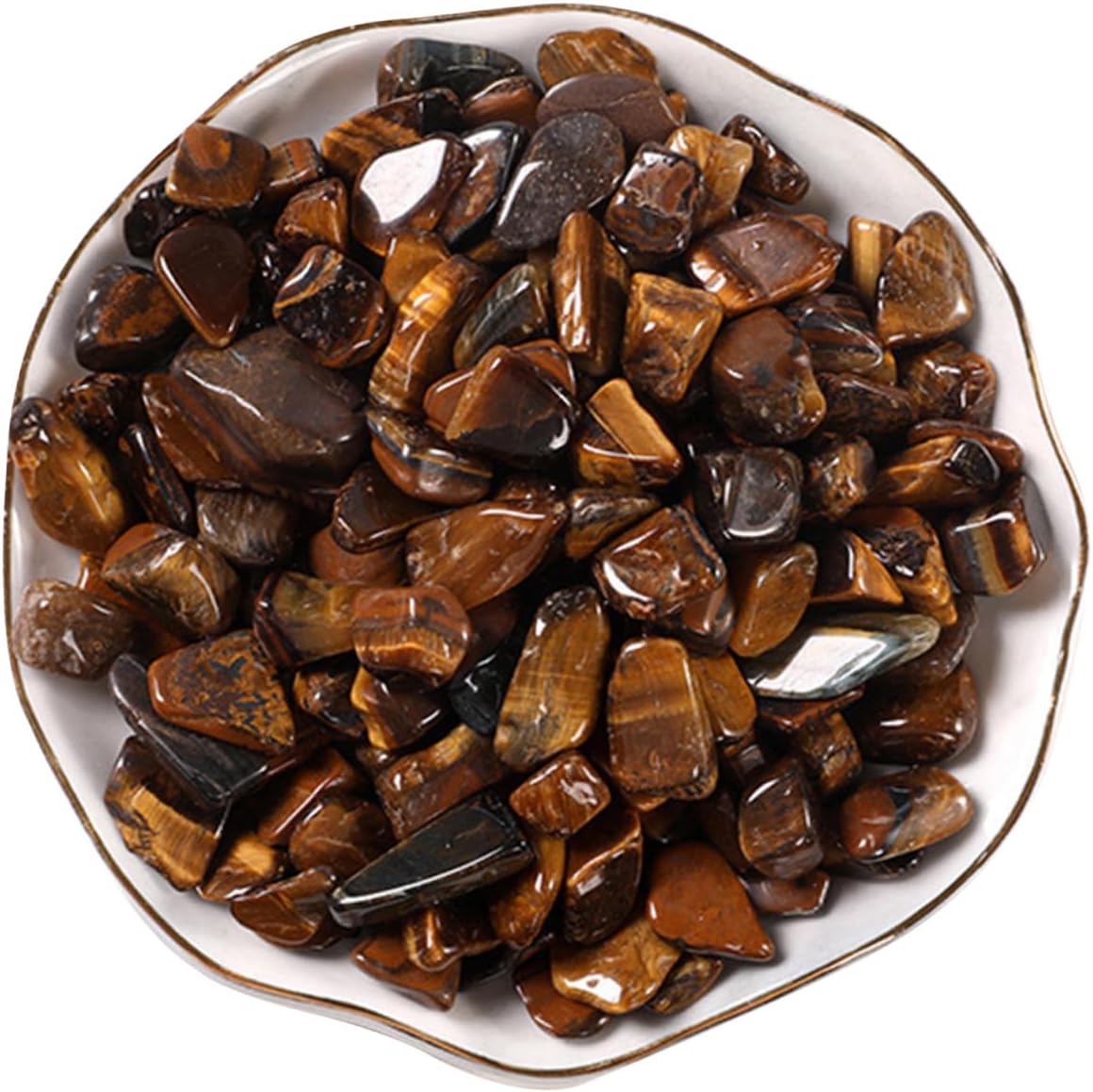 Yardwe Eye Stone Aquarium Gravel Decorative Rocks 7-9mm Bulk Natural Fish Gravel for Aquarium Landscaping and Terrarium Decor 2lb