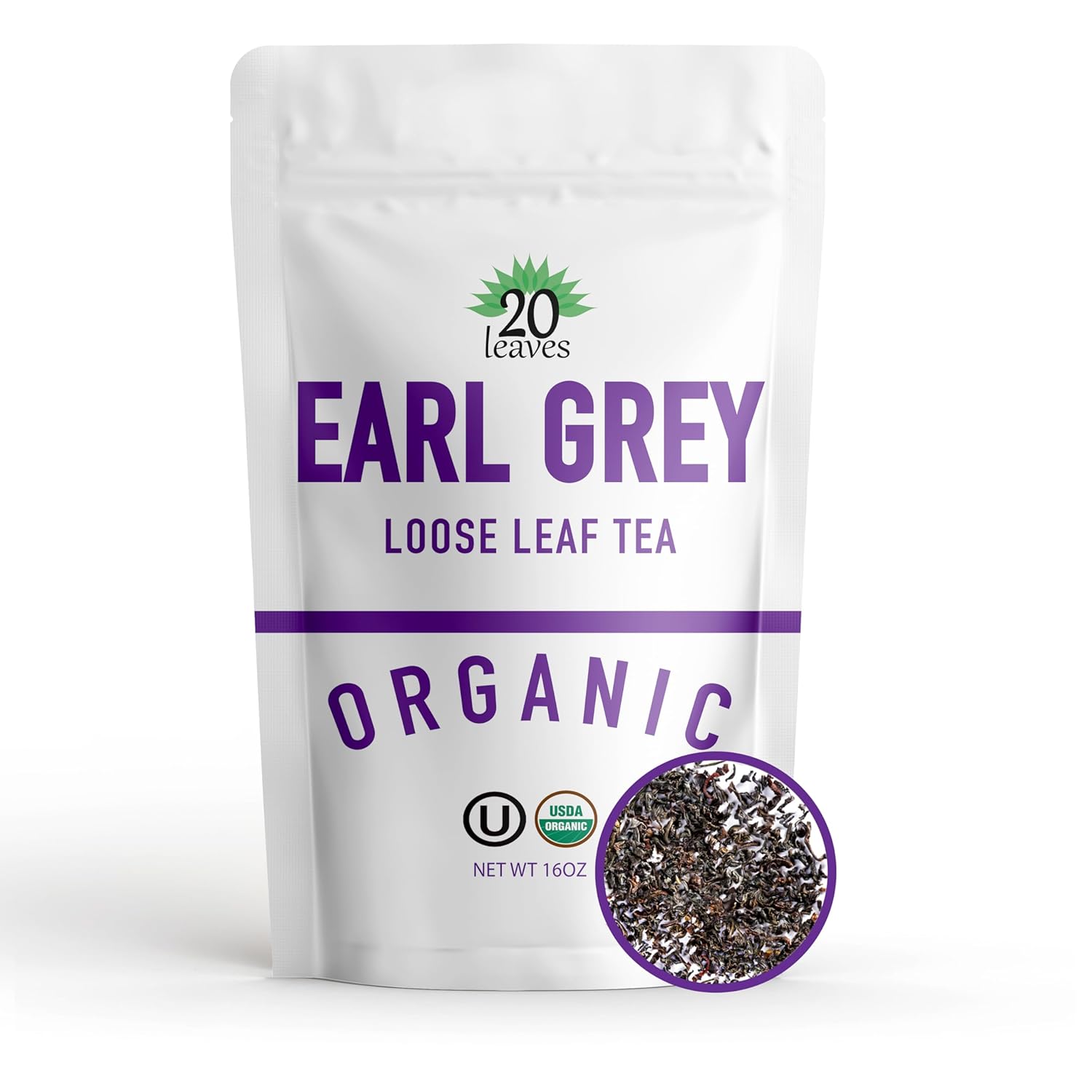 Té Negro Earl Grey en Hojas Sueltas Orgánico - 1 Libra