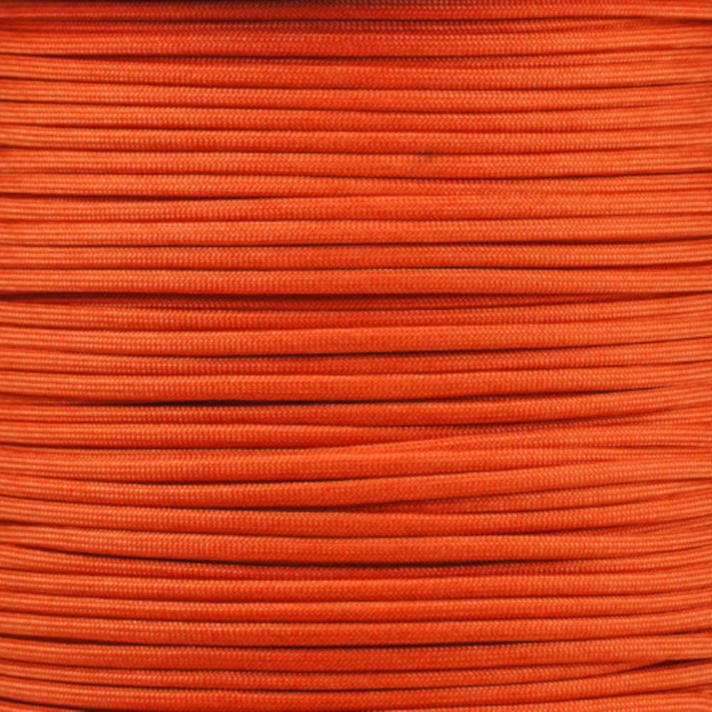 Paracord Planet Solid Color 550lb Paracord – 7 Strand Type III Nylon Cord for Indoor and Outdoor Tasks – International Orange (100 ft)