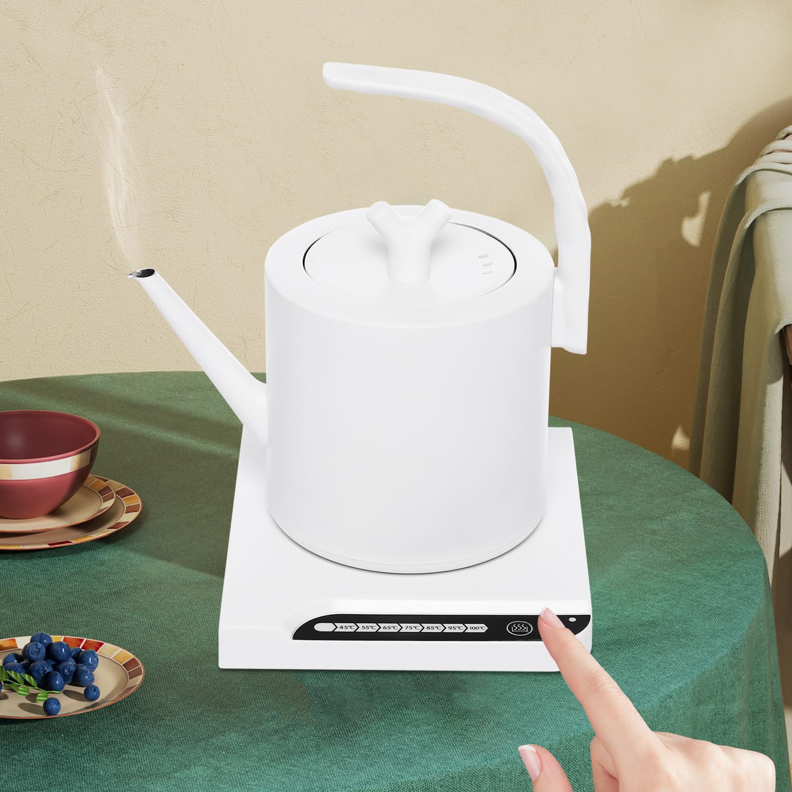 Czajnik elektryczny Kettle 1 l z cokołem 1000 W (biały)