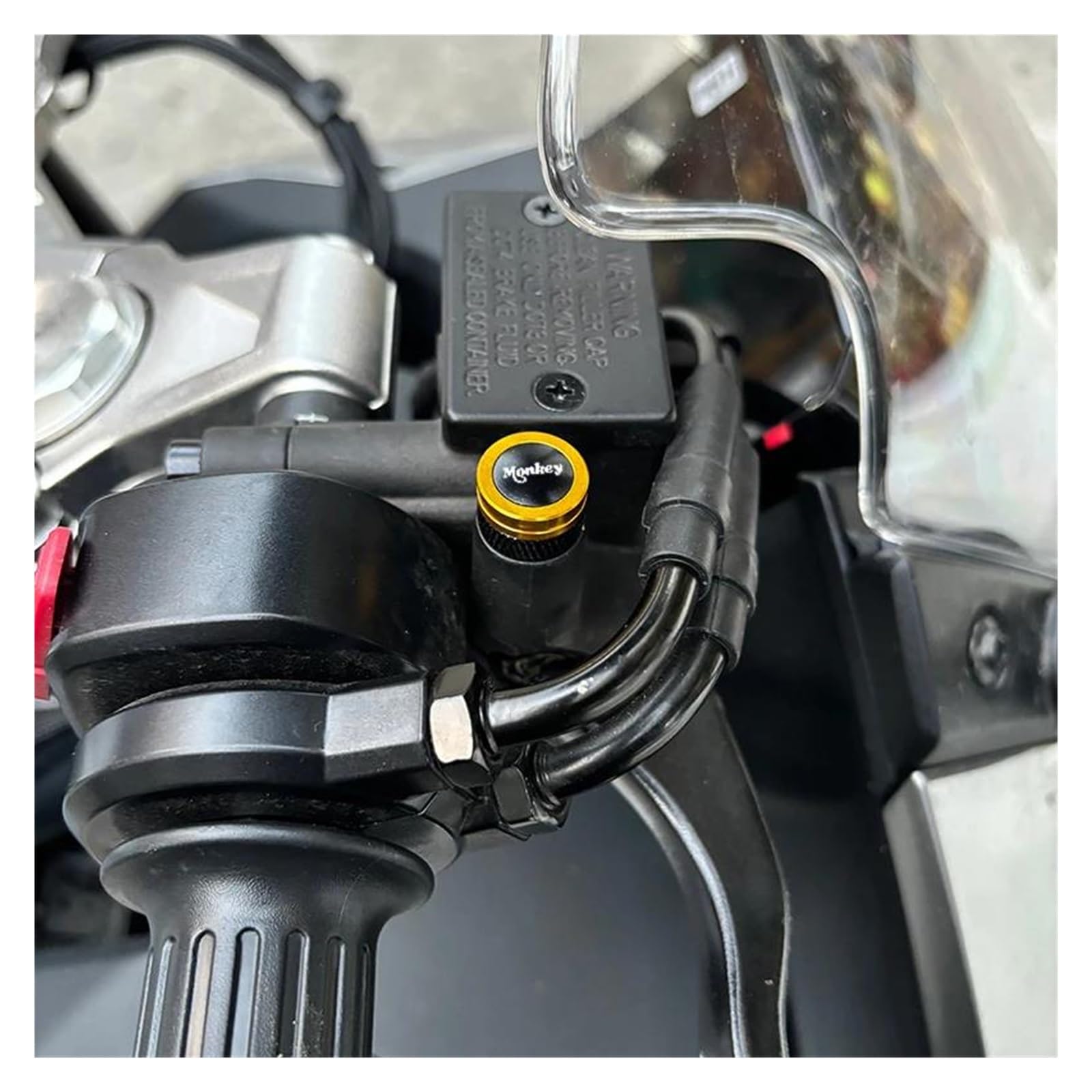 śRuby Lusterka Tylnego Akcesoria Motocyklowe Do H&ONDA Monkey125 Z125 Monkey 125 Z 125 Śruby Do Zaślepek Otworów Lusterek(Red)