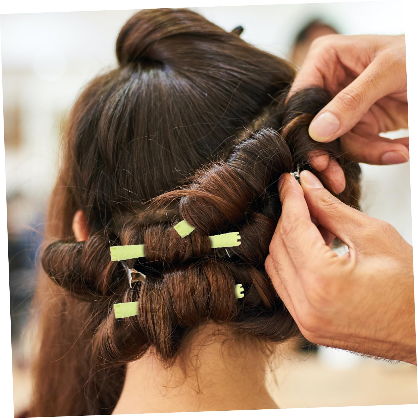 Vaguelly 10 Pcs Plastic Perm Rods Hair Rollers Hair Curlers for Women Flexible Random Color