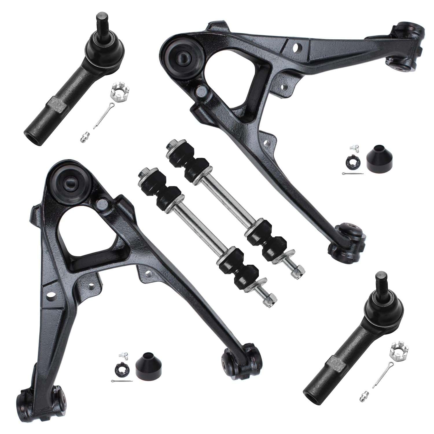 Detroit Axle - 6pc Front Control Arms Kit for 07-13 Chevy Silverado 1500