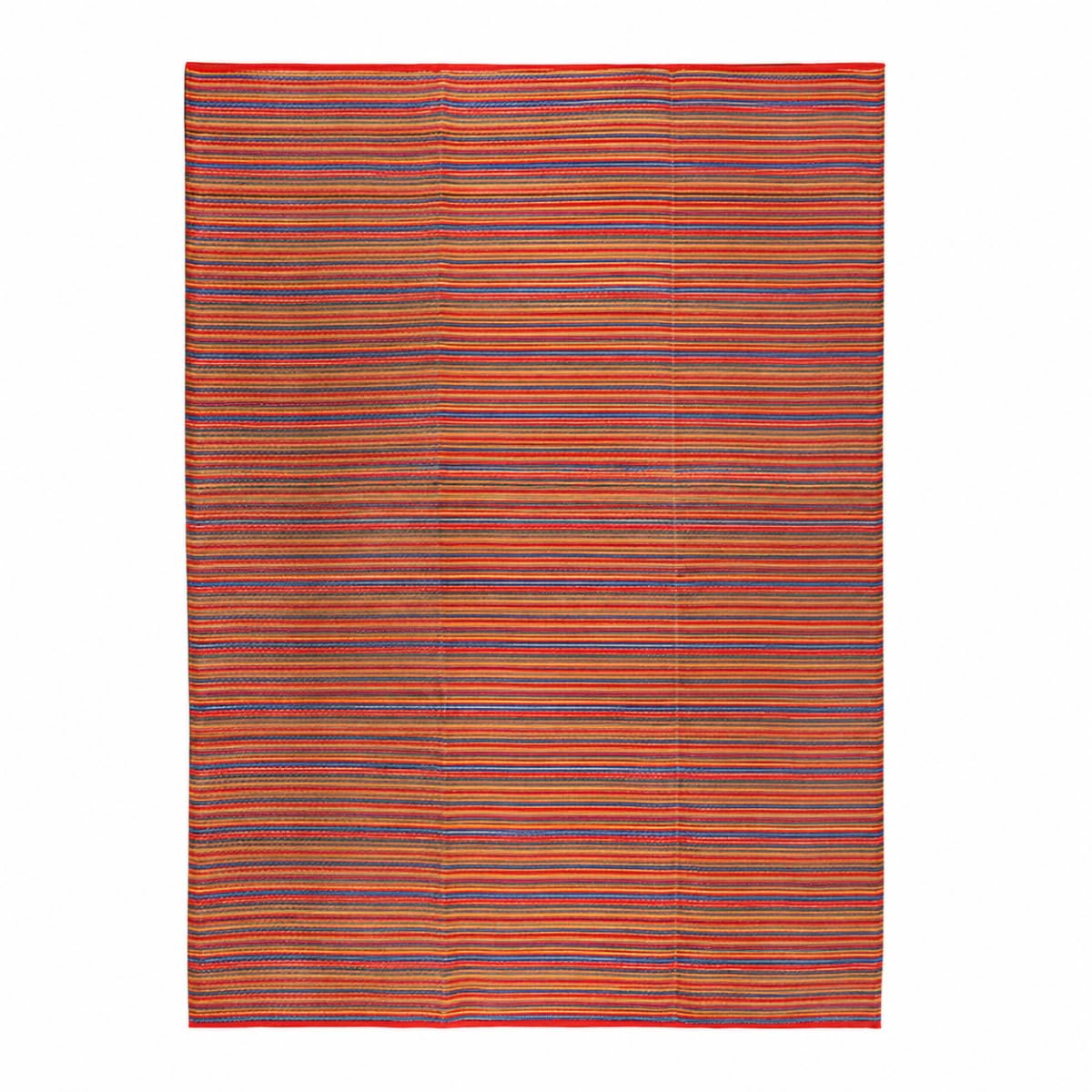 YöL Multicoloured Large Reversible Outdoor Rug 270x360cm Waterproof Garden Patio Camping Mat UV Resistant Recycled Plastic Picnic Beach Rug Lightweight Portable Durable Breathable Indoor Outdoor Use
