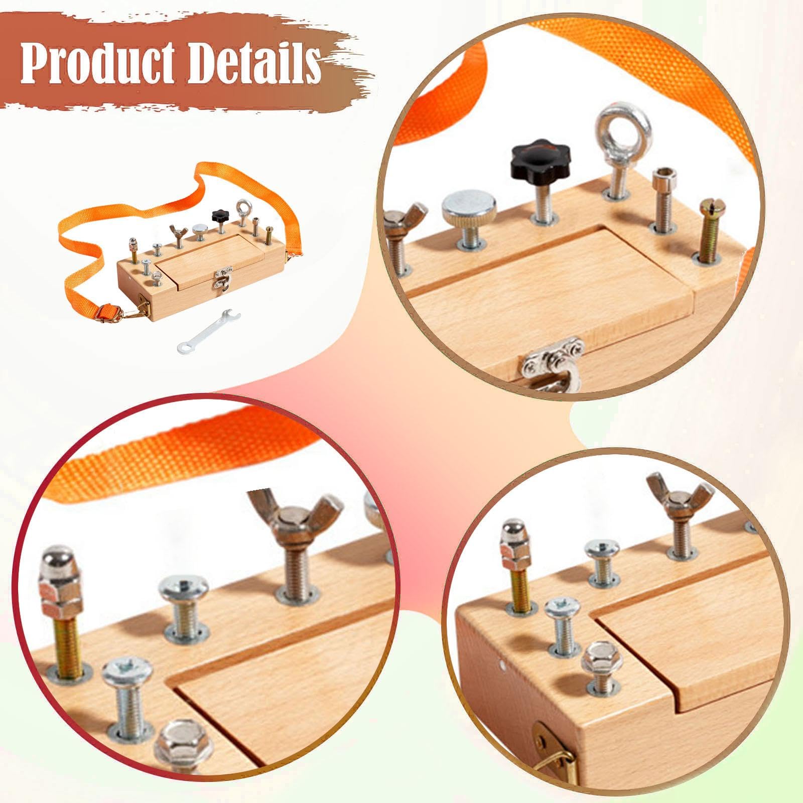 Juego de Herramientas para Niños, Caja de Tuercas, Juego de Destornilladores, Tablero, Juguete de Aprendizaje Sensorial, Herramienta Práctica de